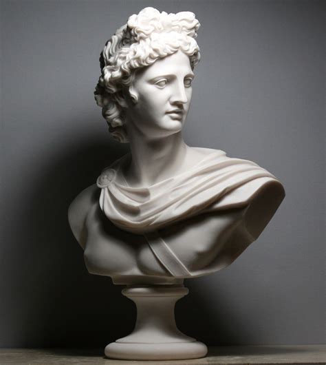 Apollo Greek Roman God Bust Head Cast Marble Statue Sculpture Handmade ...