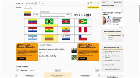 Flags of South America (Voice Edition) (Sporcle) - YouTube