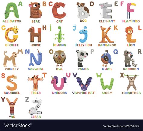 Zoo Animals Alphabet Letters Font