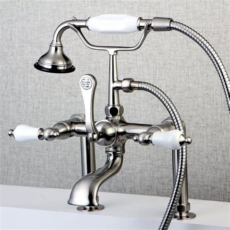 Vintage Double Handle Deck Mounted Clawfoot Tub Faucet Trim with ...