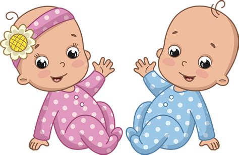 Twins boy and girl clipart. Free download transparent .PNG | Creazilla