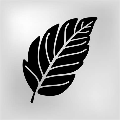 leaf silhouette vector black and white 19952725 Vector Art at Vecteezy