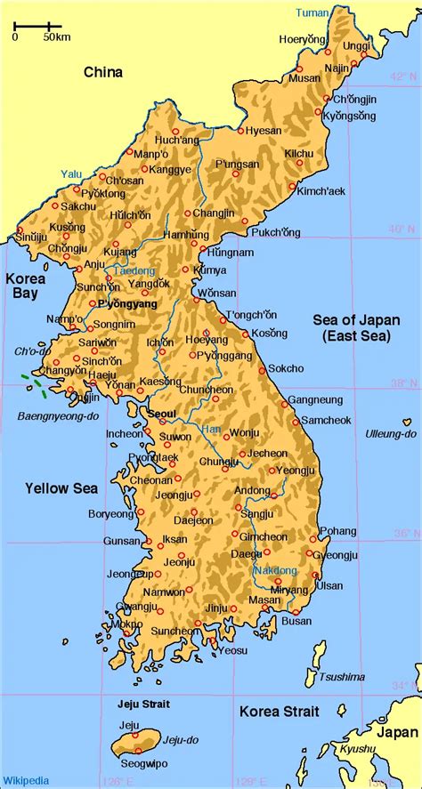 Map of Korea • Mapsof.net