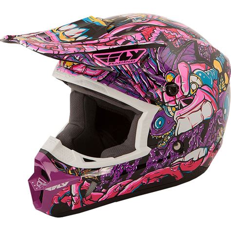 Amazon.com: Fly Racing Youth Kinetic Jungle Helmet - Purple/Pink ...