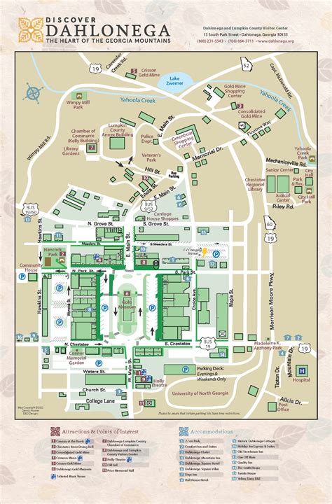 Downtown Dahlonega Map - Dahlonega Visitors Center