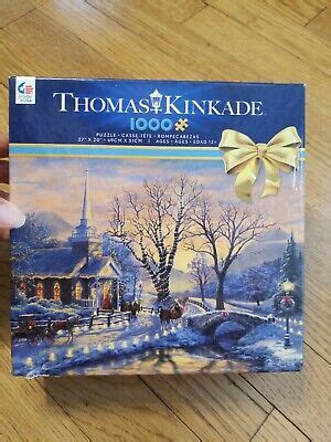 Thomas kinkade puzzles 1000 pieces 41044 Winter Church Scene | eBay