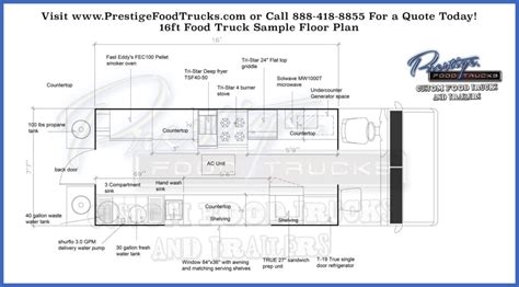 Food Truck Floor Plan Samples | Prestige Food Trucks