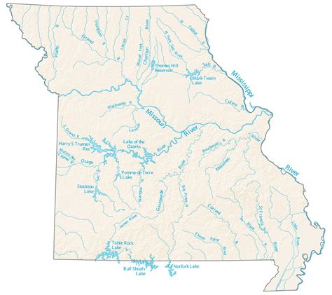 Missouri Map With Rivers And Cities – Interactive Map