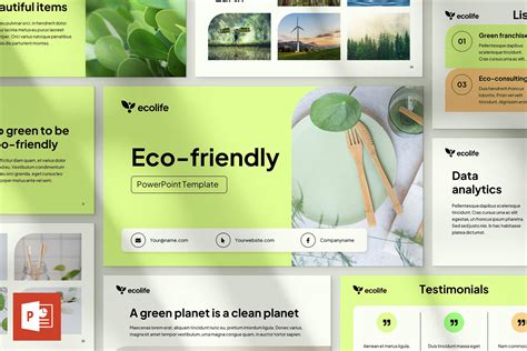 Eco-friendly PowerPoint Template By Amber Graphics | TheHungryJPEG