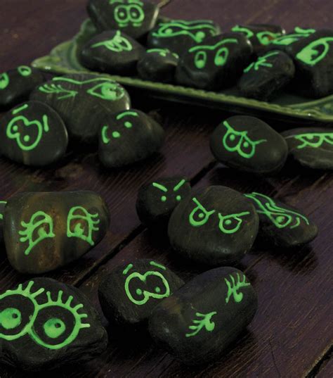 Trick-or-treaters will love these glow-in-the dark rocks! Hide them in ...