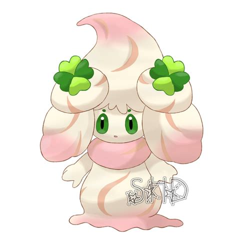 Alcremie - Ruby Swirl Clover Sweets by Shiny-Hunter-Des on DeviantArt