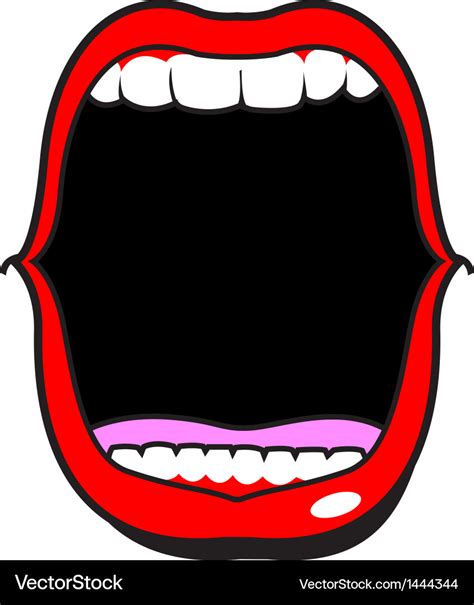 Wide open mouth Royalty Free Vector Image - VectorStock