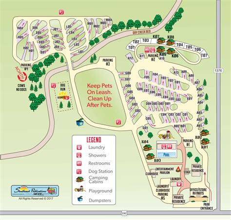 Campground Map | Rainbow Ranch - Texas Campgrounds Map - Printable Maps