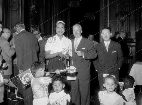 Josephine Baker with her children. Paris city hall, August