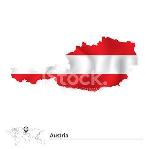 Map Of Austria With Flag Stock Vector | Royalty-Free | FreeImages