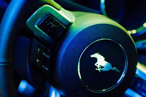 2015 Ford Mustang Steering Wheel Emblem -0259c Photograph by Jill Reger - Fine Art America