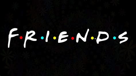 the word friends written in white on a black background with ...