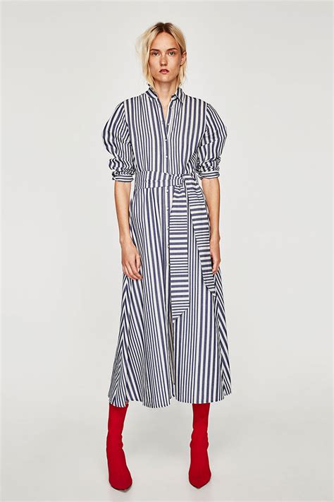 Zara stripe shirt dress is back in blue - Autumn 2017 transitional dresses - Good Housekeeping