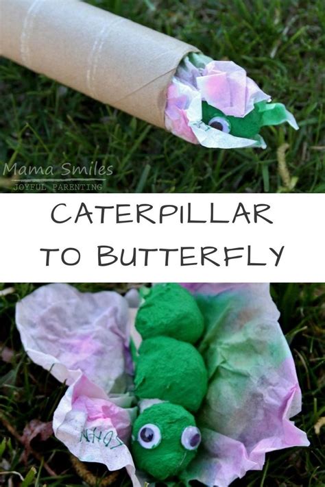 Caterpillar to Butterfly Craft | Butterfly crafts, Preschool crafts ...