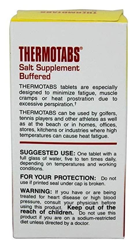 Thermotabs Salt Supplement Buffered Tablets 100 ct - drugsupplystore.com