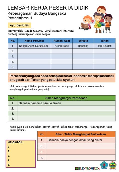 Contoh Lembar Kerja Peserta Didik Sd Kelas 1 - Jpeg Download Lembar ...