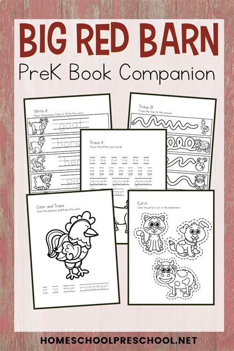 60 Pages of Printable No-Prep Big Red Barn Activities