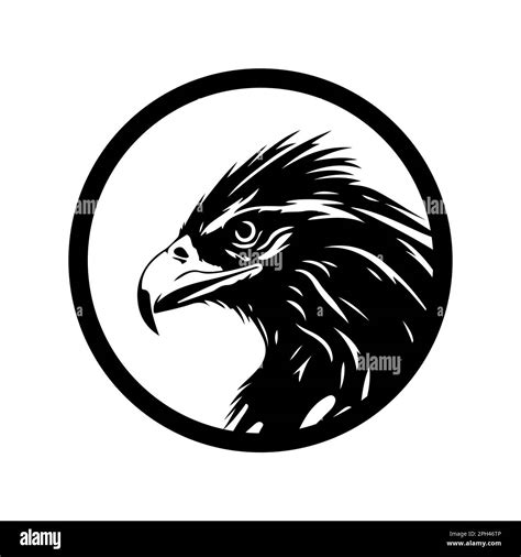 Eagle logo design. Abstract eagle head. Eagle face black emblem. Vector illustration Stock ...