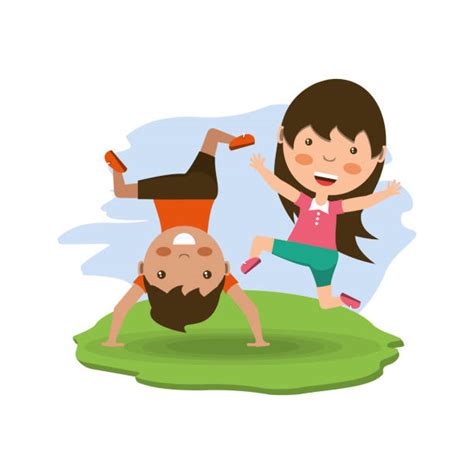 Cartwheel Illustrations, Royalty-Free Vector Graphics & Clip Art - iStock