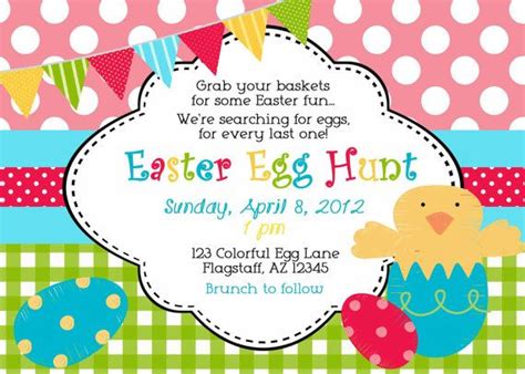 Easter party invite, Easter egg hunt invitation, Easter egg hunt