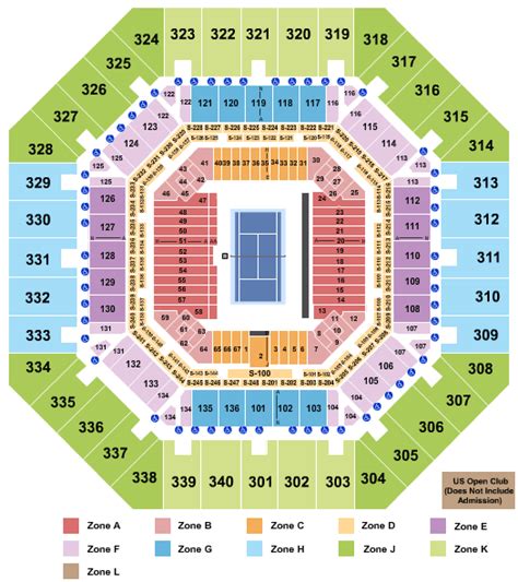 Arthur Ashe Stadium Seating Chart & Maps - Flushing