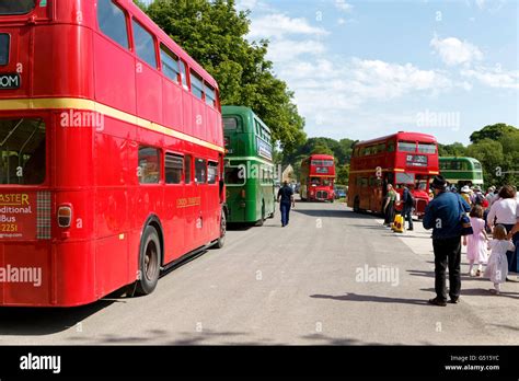 Imber bus running day 2015 at the deserted Imber village on the Salisbury Plain Military ...