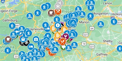 Waynesville NC Map of 30+ Attractions (+ Surrounding Areas)