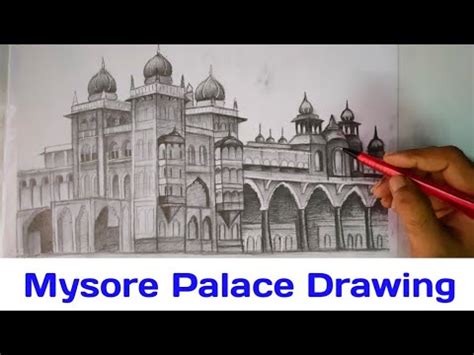 Mysore palace | pencil drawing | timelapse | Prikesharts - YouTube