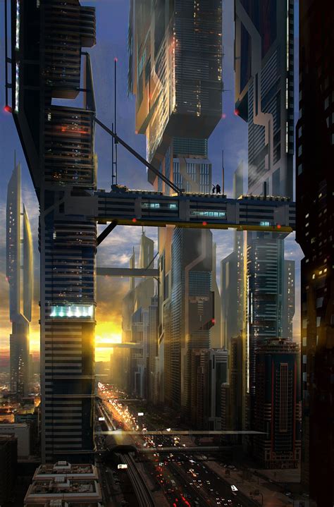 Scifi cityscape by Lyno3ghe.deviantart.com on @DeviantArt | Futuristic city, Cyberpunk city, Sci ...