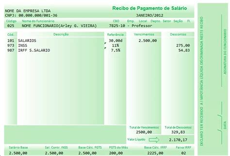 Holerite Modelo Contra-cheque Editável No Excel Frete Grátis - R$ 1,00 em Mercado Livre