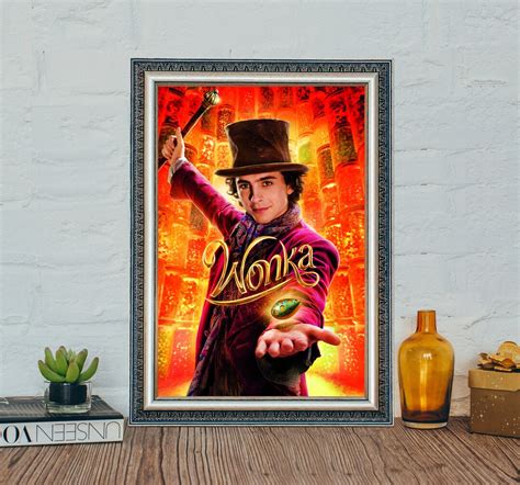 Wonka Movie Poster, Timothée Chalamet Classic Movie Poster, Wonka 2023 ...