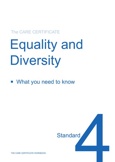 Care Certificate workbook