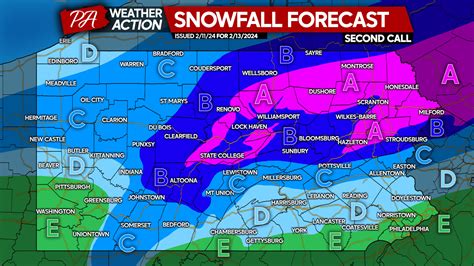 Second Call Snowfall Forecast for Tuesday’s Significant Winter Storm ...