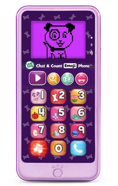 LeapFrog Chat and Count Emoji Phone, Violet, Pretend Play Toy for Kids, Teaches Numbers ...