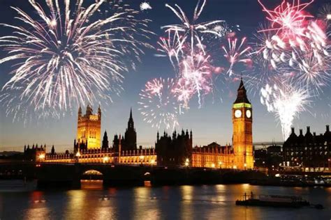 Fireworks over Palace of Westminster