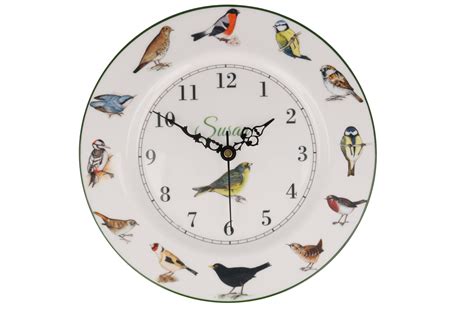 Personalised Garden bird clock - hand-drawn & hand finished