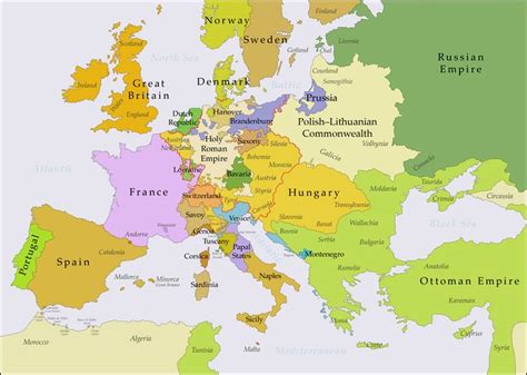 Europe after the Treaty of Vienna (1738) Habsburg Monarchy in gold | Mapa, Mapas históricos ...