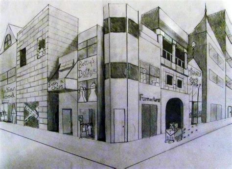 Cityscape Perspective Drawing at GetDrawings | Free download