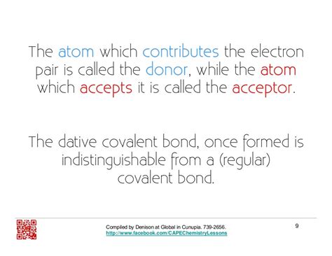 Introduction To The Dative Covalent Bond