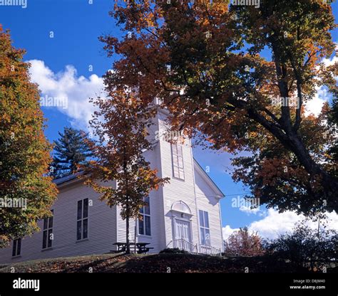 Church viewed during the ‘Fall’, Warren; Vermont, United States of ...