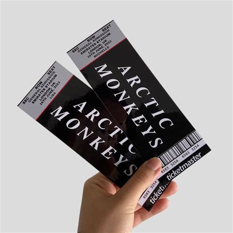 Arctic Monkeys Concert Souvenir Ticket - Etsy