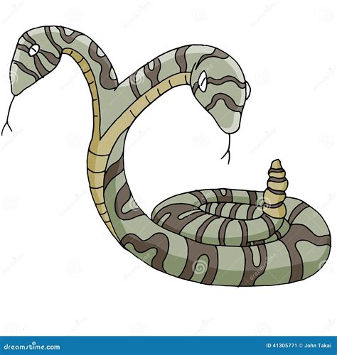 Two Headed Snake stock vector. Illustration of wild, headed - 41305771