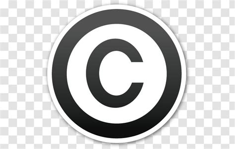 Copyright Symbol Emoji Sticker - Brand Transparent PNG