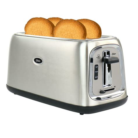 Oster 4 Slice Stainless Steel Toaster with Extra Long, Wider Slots ...