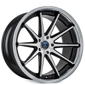 20" Staggered Rohana Wheels RC10 Machined Black Rims #RH002-4